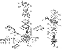 Genuine Stihl KM130 / J - Carburetor C1Q-S98 (44.2008)