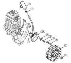 Genuine Stihl KM130 R / E - Ignition system