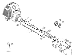 Genuine Stihl KM130 R / M - Drive tube assembly