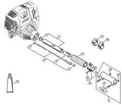 Genuine Stihl KM131 R / J - Drive tube assembly