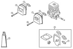 Genuine Stihl KM55 R / G - Muffler