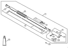 Genuine Stihl KM55 R / Y - Drive tube extension 1 m HT-KM