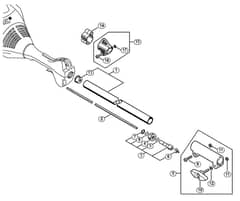 Genuine Stihl KM55 / V - Drive tube assembly, Loop handle KM 55, KM 55 C-E