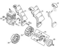 Genuine Stihl KM56 RC-E / E - Ignition system, Clutch