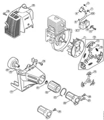 Genuine Stihl KM85 / C - Ignition system, Clutch