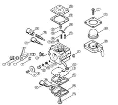 Genuine Stihl KM85 / K - Carburetor C1Q-S80 BR (41.2017)