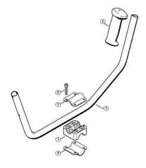 Genuine Stihl KM85 / N - Two-handed handle bar (15.2003)