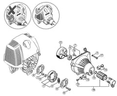 Genuine Stihl KM90 / F - Clutch, Fan housing