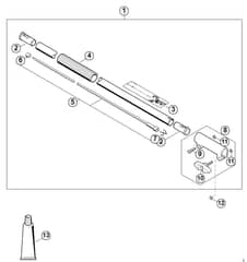 Genuine Stihl KM90 R / O - Drive tube extension 1 m HT-KM