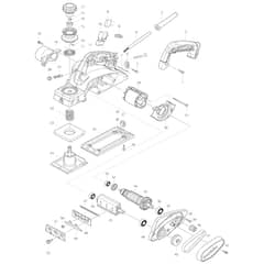 Makita KP0800 - Power Planer 82mm - Power Tool Diagram
