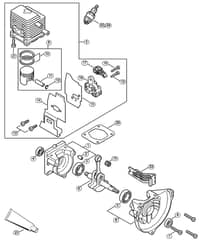 Genuine Stihl KR85 / A - Crankcase, Cylinder