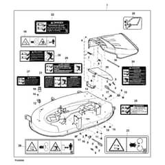 John Deere L105 - PC9305 - Deck Shell - ST993577