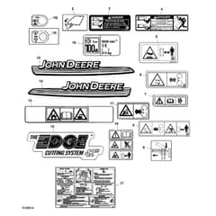 John Deere L107 - PC9306 - Labels - ST646129
