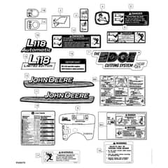 John Deere L118 - PC9358 - Labels - ST648188