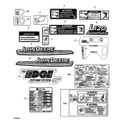John Deere L120 - PC9290 - Labels - ST650271