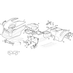 L135HST - 2022 - 2T0610473/SBR - Castel Garden Ride On Mower Body Diagram