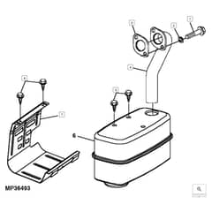 John Deere LA115 - PC9741 - Muffler - ST163873
