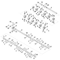 Viking LE240.0 - Scarifying Unit, Aerator Roller - Parts Diagram