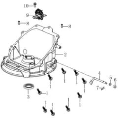 Cobra LC1P65FE-2 B - WT60SP Engine Jan 2022 Crankcase Cover Diagram