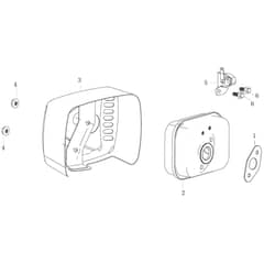 Cobra LC1P65FE-2 B - WT60SP Engine Jan 2022 Muffler Diagram