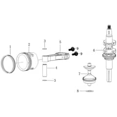 Cobra LC1P85FA - Loncin Tractor Engine May 2023 Crankshaft Assy Diagram