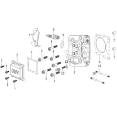Cobra LC1P85FA - Loncin Tractor Engine May 2023 Cylinder Head Diagram