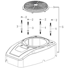 Cobra LC1P85FA - Loncin Tractor Engine May 2023 Fan Housing Diagram