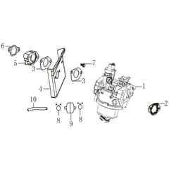 Cobra LC1P92F-1 - Loncin Tractor Engine May 2023 Carburettor Diagram