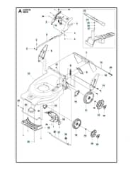 Husqvarna LC 247IX - Motor Deck & Cutting Deck