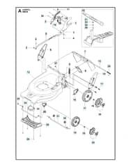 Husqvarna LC 247LI - Motor Deck & Cutting Deck