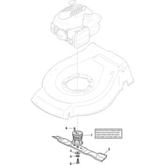 LINER 16S - 2021-2025 - 299439047/AT1 - Atco Rotary Mower Blade Diagram