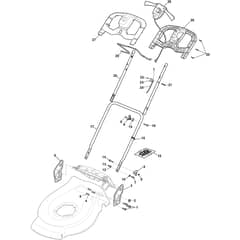 LINER 16S Li - 2020-2021 - 299439007/AT20 - Atco Rotary Mower Handle Diagram