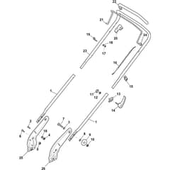 LINER 18 - 2012-2013 - 299484027/AT2 - Atco Rotary Mower Handle Diagram