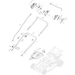 Makita LM001J - 480mm Cordless Lawn Mower - Power Tool 01 Diagram