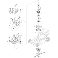 Makita LM001J - 480mm Cordless Lawn Mower - Power Tool 02 Diagram