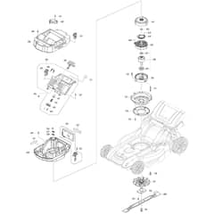 Makita LM002J - 530mm Cordless Lawn Mower - Power Tool 02 Diagram