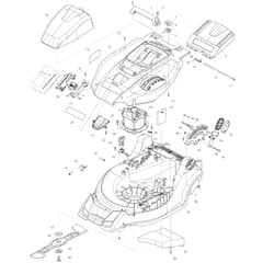 Makita LM430D - 430mm Cordless Lawn Mower - Power Tool 01 Diagram