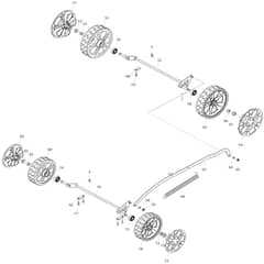 Makita LM430D - 430mm Cordless Lawn Mower - Power Tool 02 Diagram