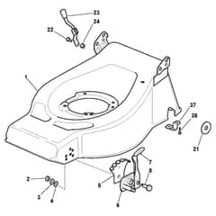 LOTTUS 46SG - 2013 - 298506048/ALX - Castel Garden Rotary Mower Deck and Height Adjusting Diagram