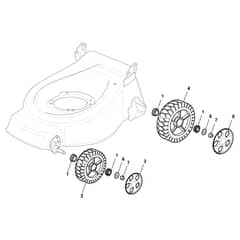 LOTTUS 46SG - 2013 - 298506048/ALX - Castel Garden Rotary Mower Wheels and Hub Caps Diagram