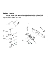 Husqvarna Lr100 - Sector Gear And Axle Support