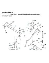 Husqvarna Lr125 - Mower Lift Lever