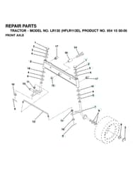 Husqvarna Lr130 - Front Axle