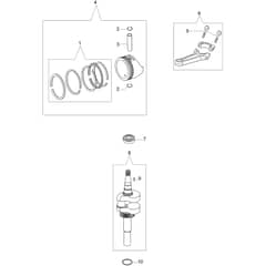 LR 44 PK ESSENTIAL (K500 AUTOCHOKE) -  - Efco Rotary Mower Crankshaft and piston Diagram