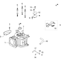 LR 44 PK ESSENTIAL (K500 AUTOCHOKE) -  - Efco Rotary Mower Cylinder and crankase Diagram