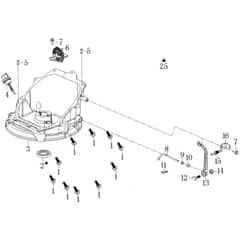 LR 44 TK (K450) -  - Efco Rotary Mower Crankase cover Diagram