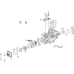 LR 44 TK (K450) -  - Efco Rotary Mower Crankcase Diagram