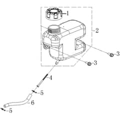 LR 44 TK (K450) -  - Efco Rotary Mower Tank Diagram