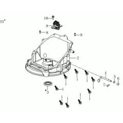 LR 48 TK (K655) EURO 5 -  - Efco Rotary Mower Crankase cover Diagram