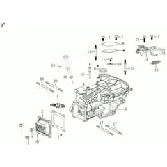 LR 48 TKE PLUS (K655LI) EURO 5 -  - Efco Rotary Mower Crankcase Diagram